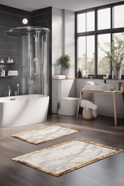 Mijölnir Juego de alfombrillas de baño CT-5009, 2 piezas, Multicolor